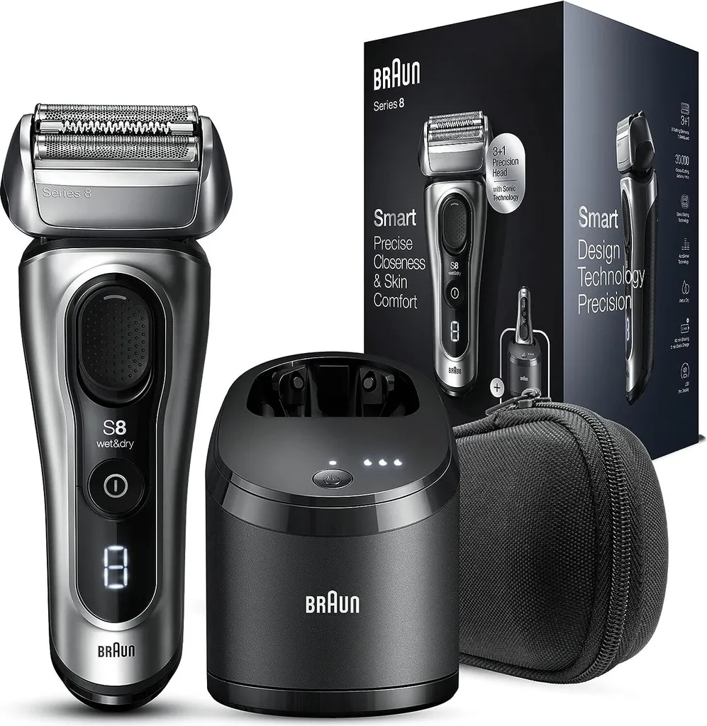 Braun Series 8 8467CC Rasoir Électrique Anti-Irritation avec Nettoyage Automatique