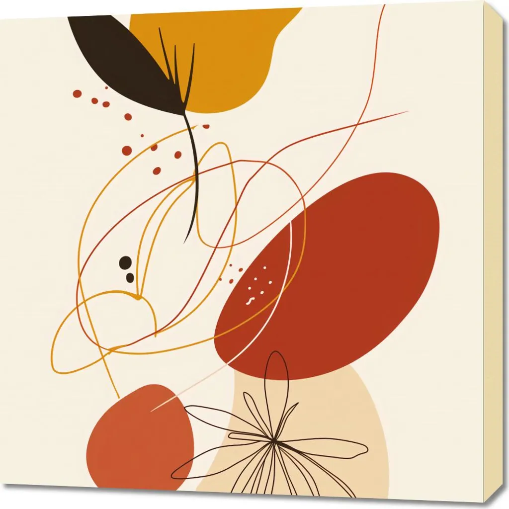 Tableau d'automne coloré 70x70 cm pour une ambiance maison cocooning