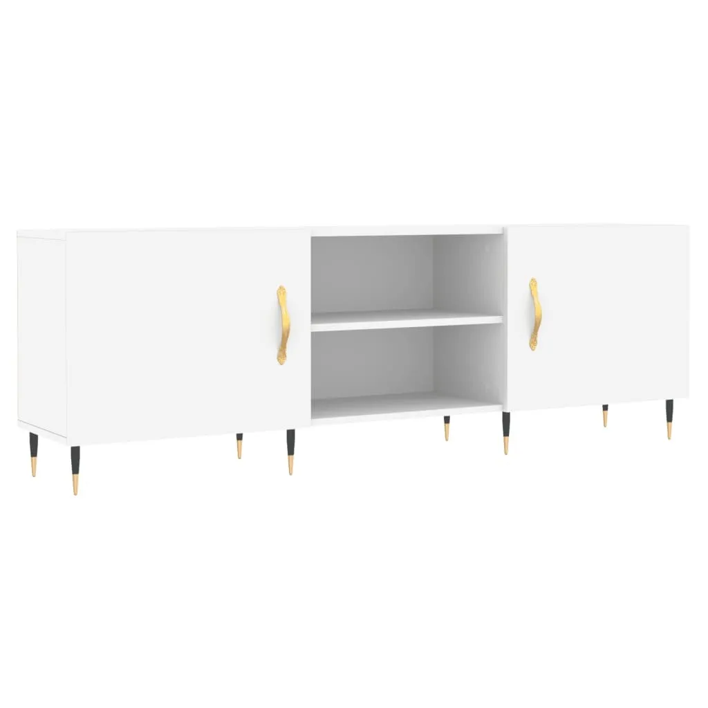 Maison Exclusive - Mobile TV bianco 150x30x50 cm Materiale ligneo - 2