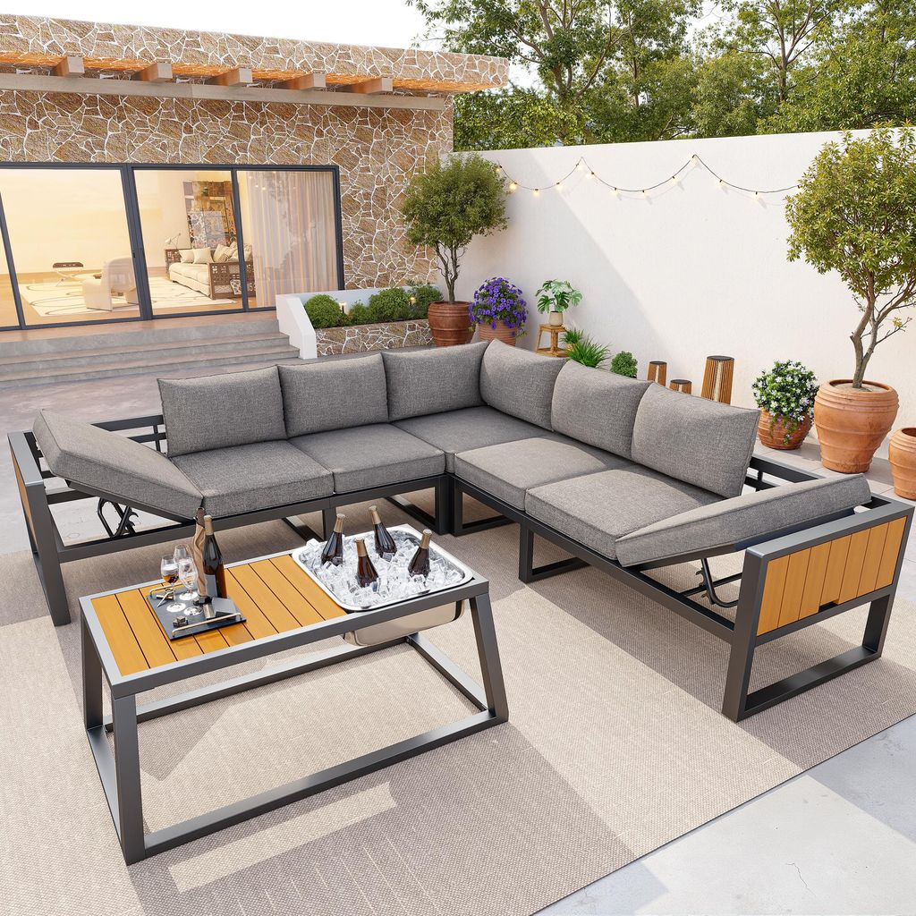 Flieks Gartenlounge-Set 4-tlg., Gartensofa mit Produktbild 