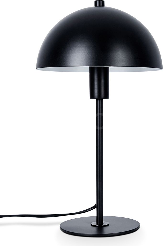 Roccadaspide moderne Nachttischlampe aus Metall in Schwarz