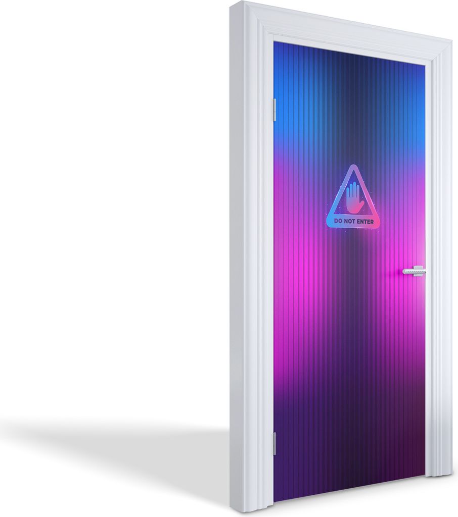 Innentür Folie Modern Selbstklebende Wandsticker Personalisiert - Kein Einlass - 95 x 205 cm