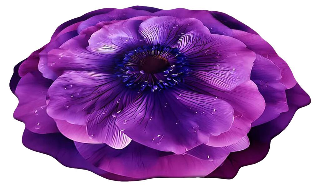 3D-Blumen-Badezimmerteppich, rutschfest, saugfähig, realistisches Blumenmuster, geeignet für Eingangsbereich, Wohnzimmer, Badezimmer, Schlafzimmer