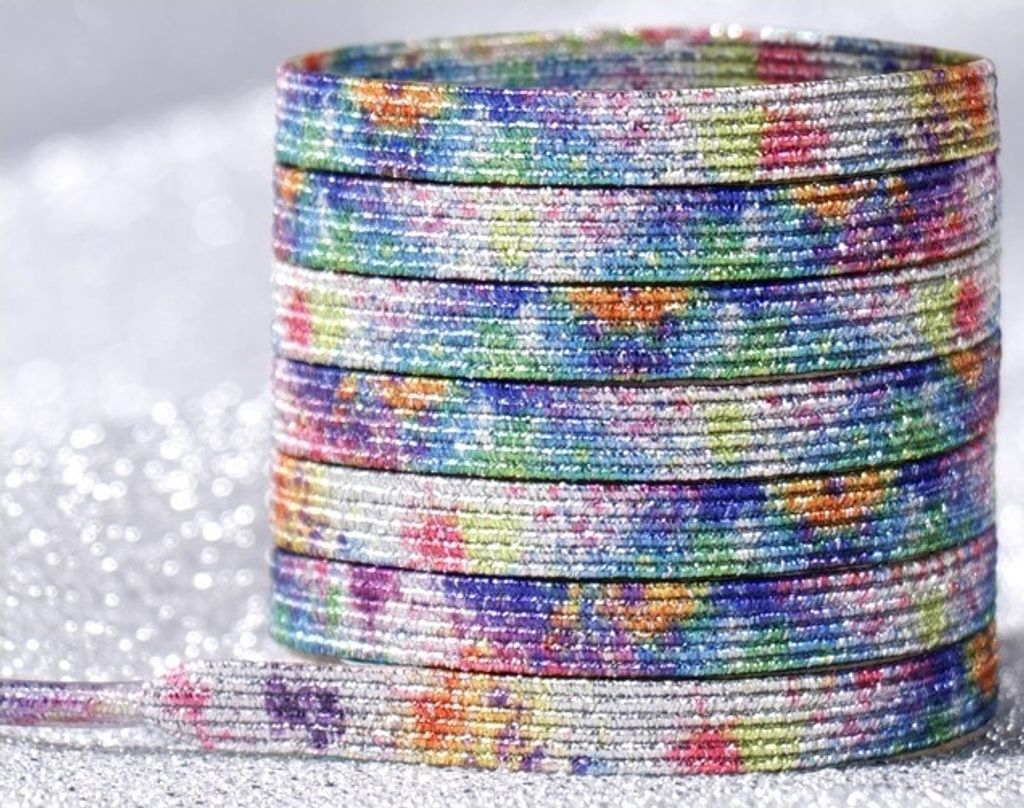 Farbenfrohe Magnetische Schnürsenkel - Multi/Glitter 2 für jeden Schuh KP18687