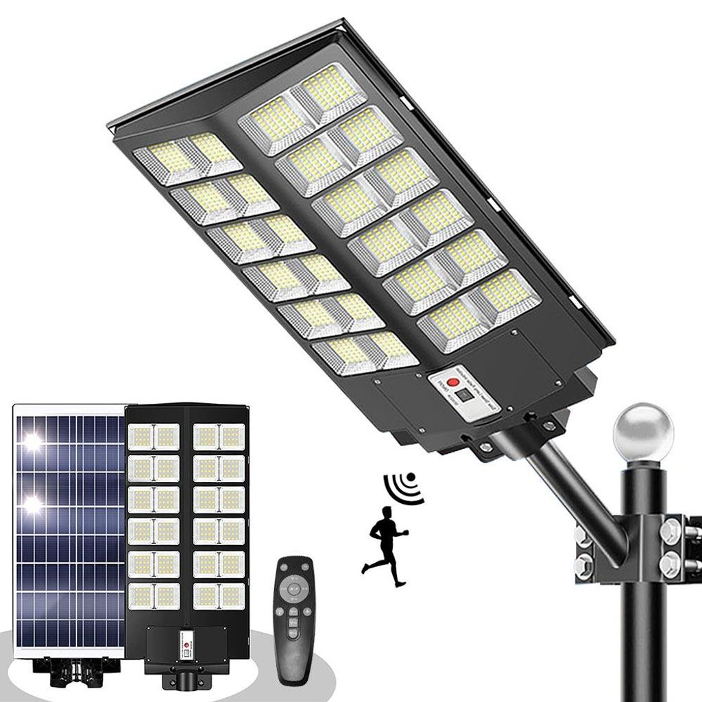 Solar Straßenleuchte, 3000W, 960 LEDs mit Bewegungsmelder, Produktbild 