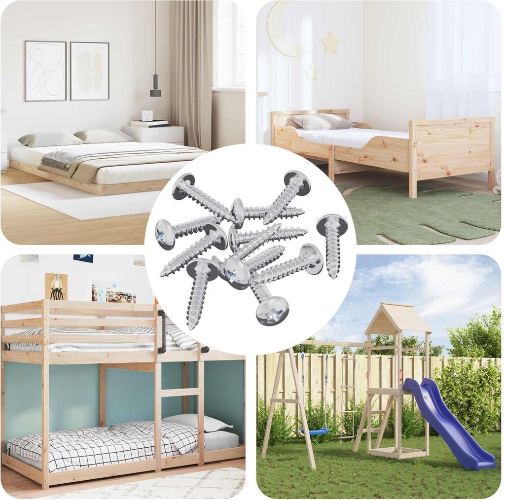 vidaXL Selbstschneidender Nagel 10976 pcs Zink-beschichtet Stahl