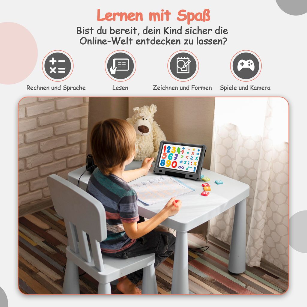 Olvy Kinder Tablet 10.1 Zoll HD, Kids Tablet Android 14, Produktbild 5