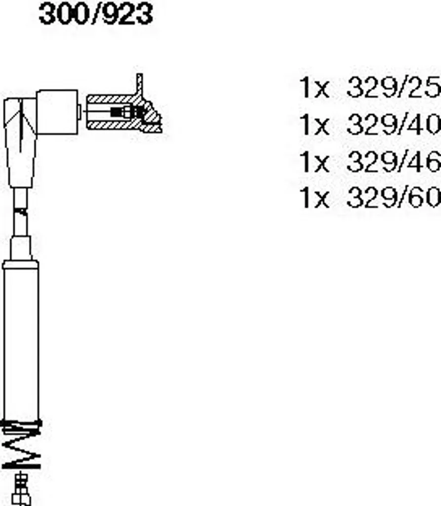 BREMI 300/923 Set cavi accensione OE 90442404 compatibile con Astra F