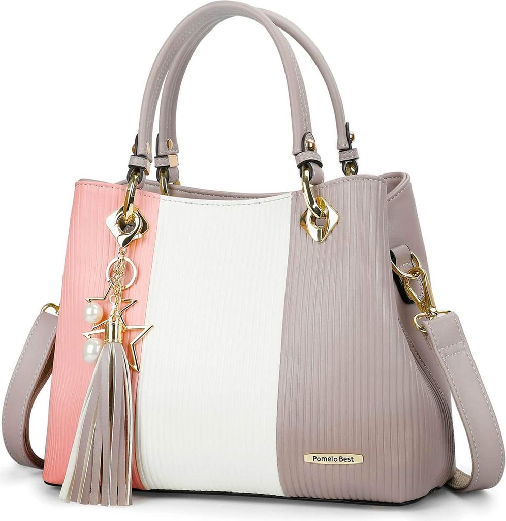 STILVORA Handtaschen Damen mit dreidimensionaler Form, Wasserfestes Leder Umhängetasche, Henkeltasche für Frauen Arbeit Business Schule Büro Rei...