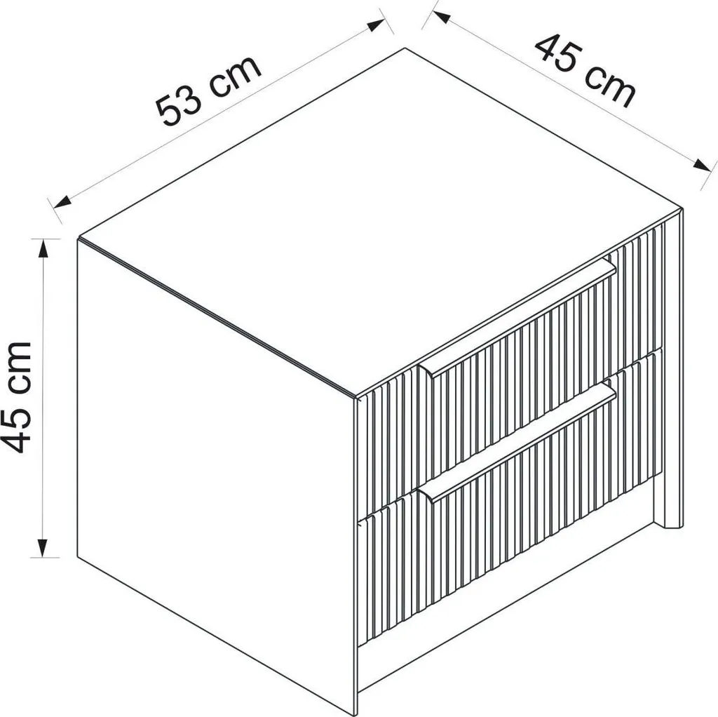 Table de nuit compacte anthracite 45x45 cm - Idéale pour petits espaces