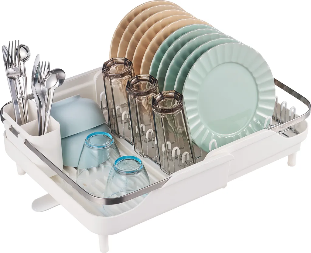 Égouttoir à vaisselle anti-rouille inox 47 cm, fini l'eau sur l'évier