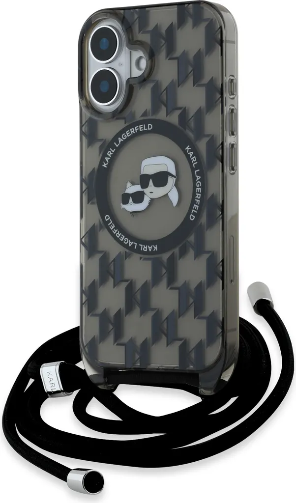 Cover iPhone 16 Karl Lagerfeld MagSafe Crossbody Black IML