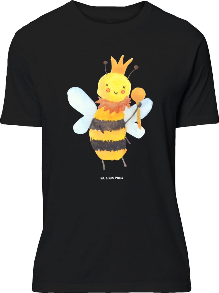 Mr. & Mrs. Panda Tshirt Biene König - Schwarz - Geschenk, S T-Shirt, oberteil, Shirt, mit Spruch