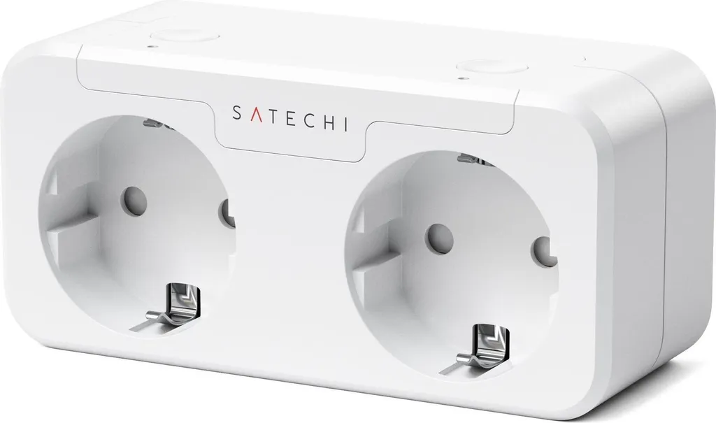 Prise Connectée Double WiFi Compacte Blanc Satechi pour Maison Connectée