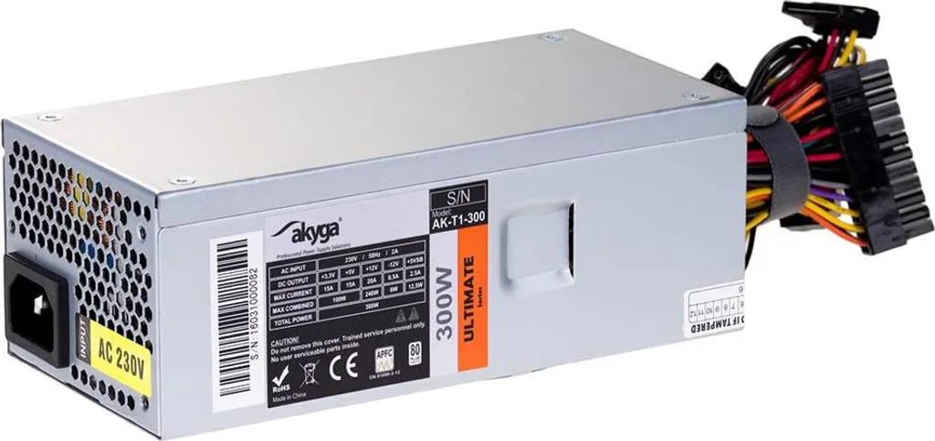 Alimentation PC de Bureau TFX 300W pour Remplacement Akyga AK-T1-300