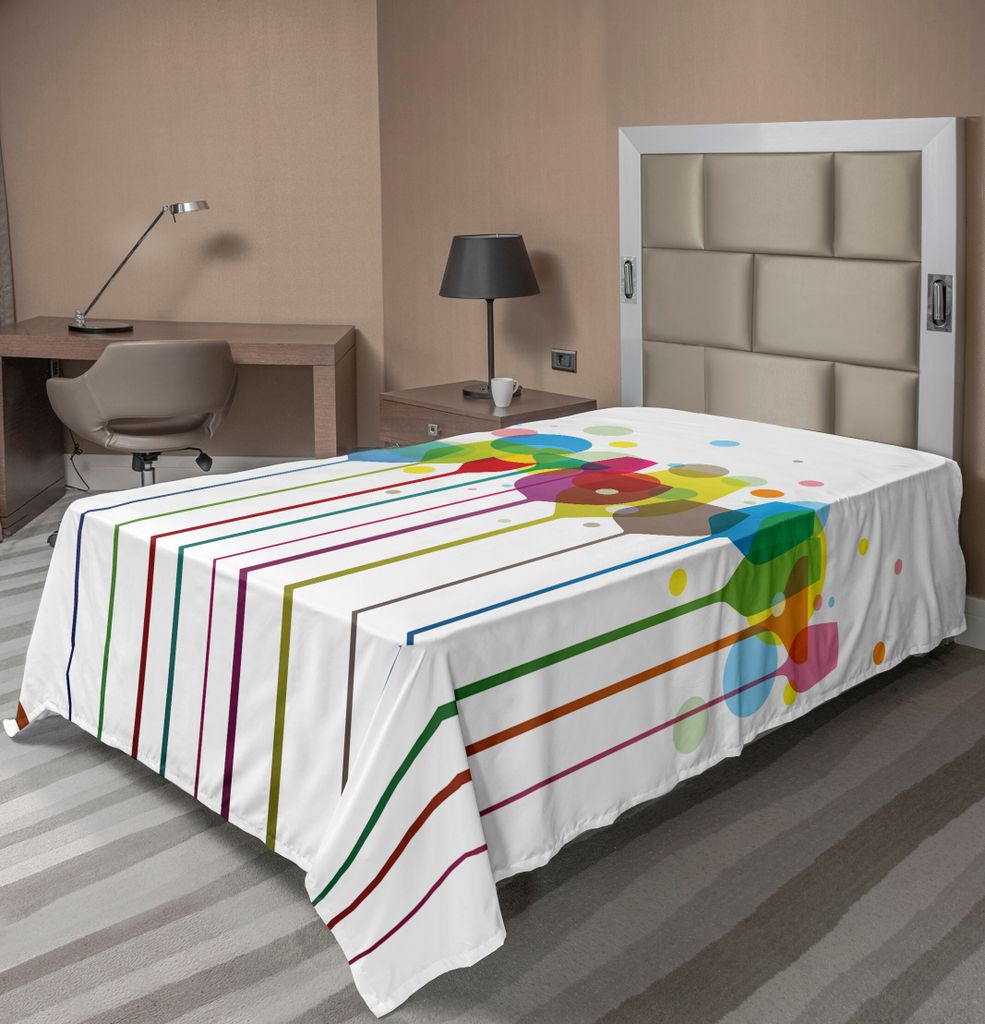 ABAKUHAUS Weingut Bettlaken, Buntes Wein Glas Alkohol Getränk Getränk Fizzy Champaigne Partei Bar Art Design, weiches bequemes oberes Bettlaken f...