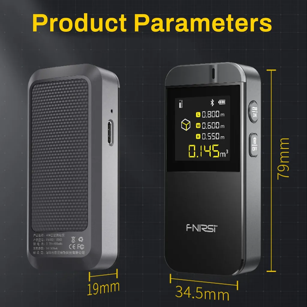 Télémètre laser 40m intelligent avec écran LCD rétroéclairé - Modèle T40 - 9