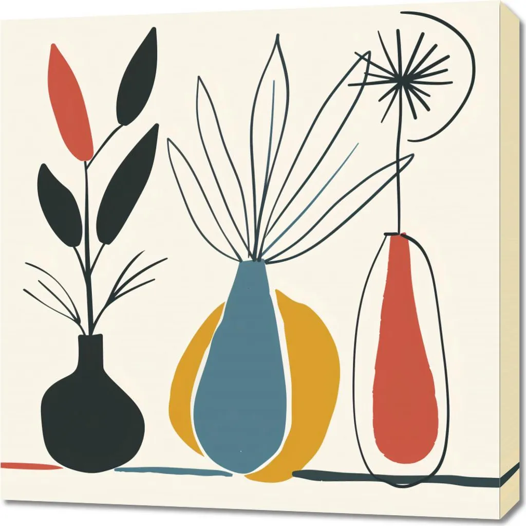 Tableau Mural à Motifs Floraux 70x70 cm - Décoration Florale Chic