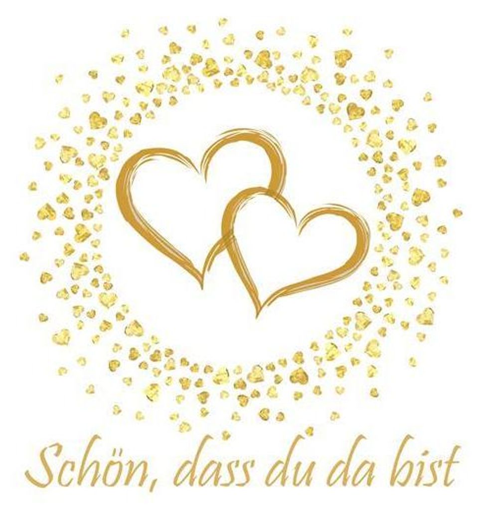 20 Servietten "Schön" Cute Golden Hearts - Goldene Herzen Produktbild 