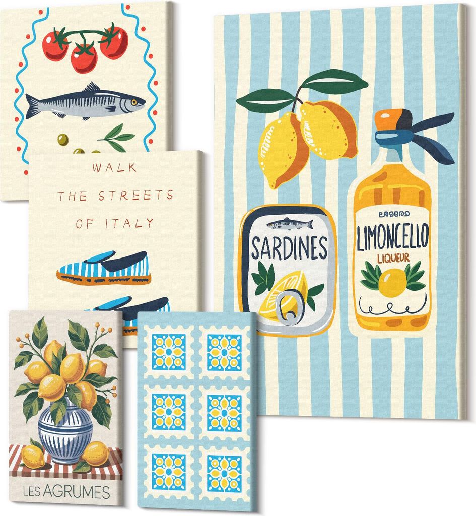 Moderní Obrazy Na Plátně – Polycanvas Tisk – 5-Dílný Set – Obrázek produktu 