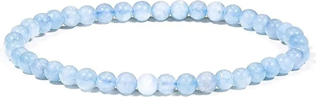 Bracelet aigue-marine apaisant lot de 2 pièces - Perles fines 3mm