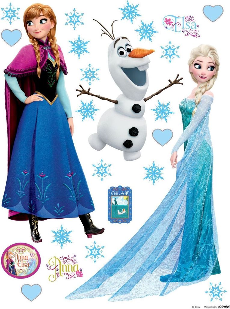 Disney Naklejka na ścianę Kraina lodu Anna i Elsa Zdjęcie produktu 