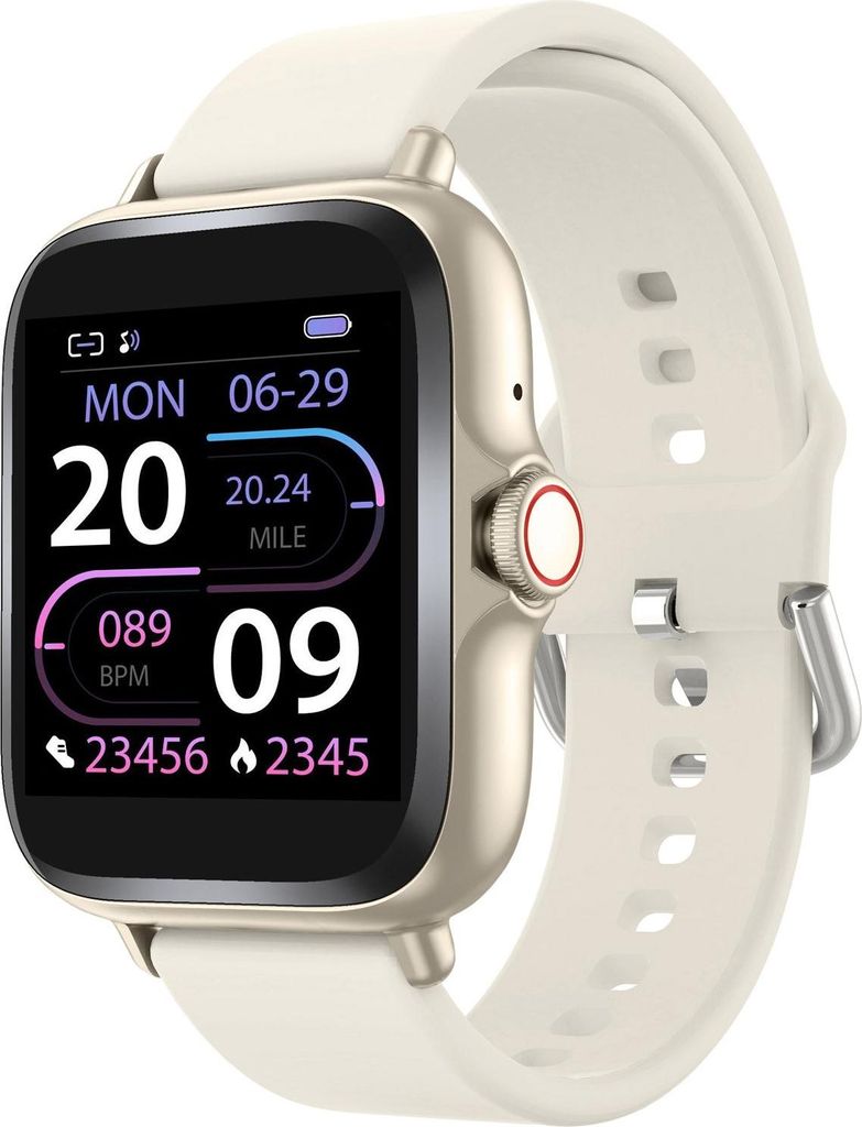 SmartWatch 1,44" Display Herzsensor Beige Produktbild 