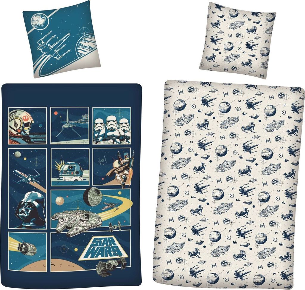 Zestaw dwustronnej pościeli Star Wars 2 szt. 135 x 200 cm Zdjęcie produktu 