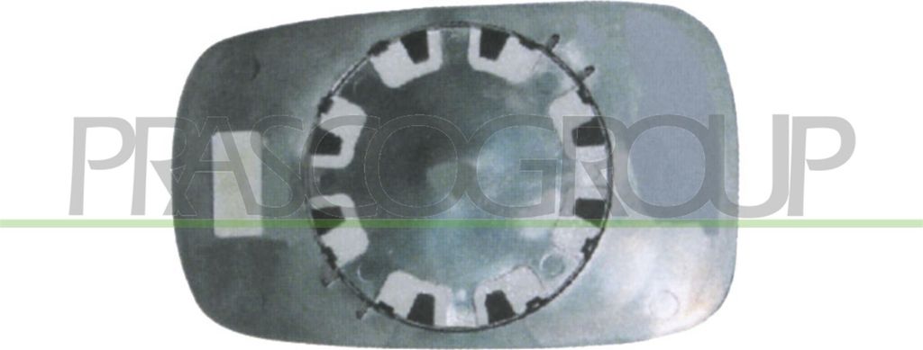 PRASCO Spiegelglas Außenspiegel Rechts für RENAULT LAGUNA II Grandtour (KG0/1) Konvex RN0847503