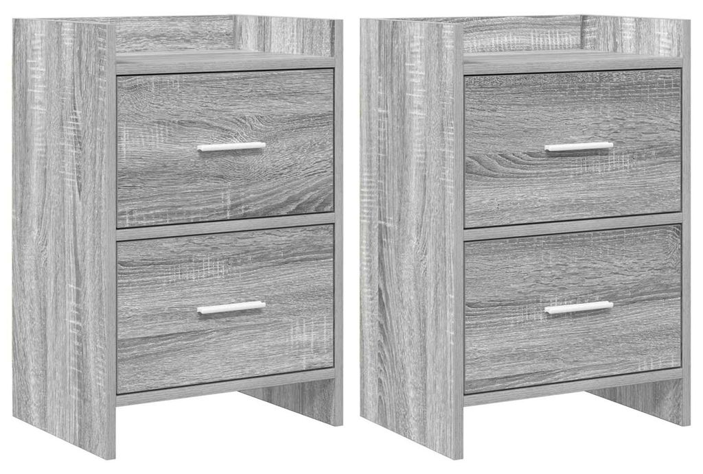 vidaXL Nachtkastjes, 2 stuks, grijs Sonoma, 40 x 30 x 60 Productafbeelding 