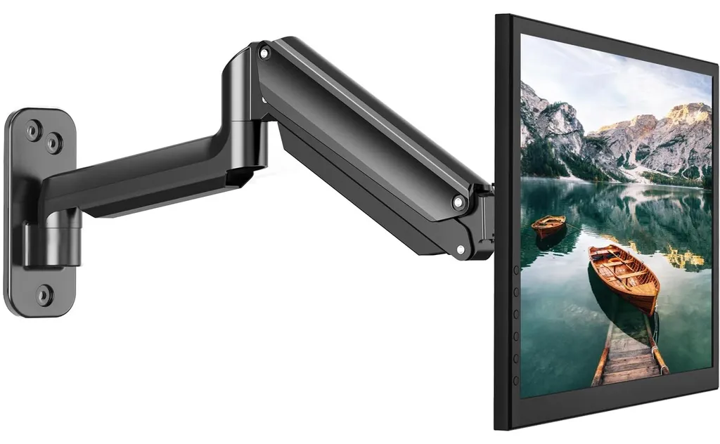 Bras de Fixation TV Mural Pivotant pour Petit Moniteur et Écran Gaming