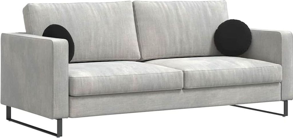 Cloris Designermöbel Sitzkissen 2 Stück Schwarz Ø 30 x 13cm Samt - Gartenmöbelauflagen 2026Neu385847 - Gartenmöbelauflagen