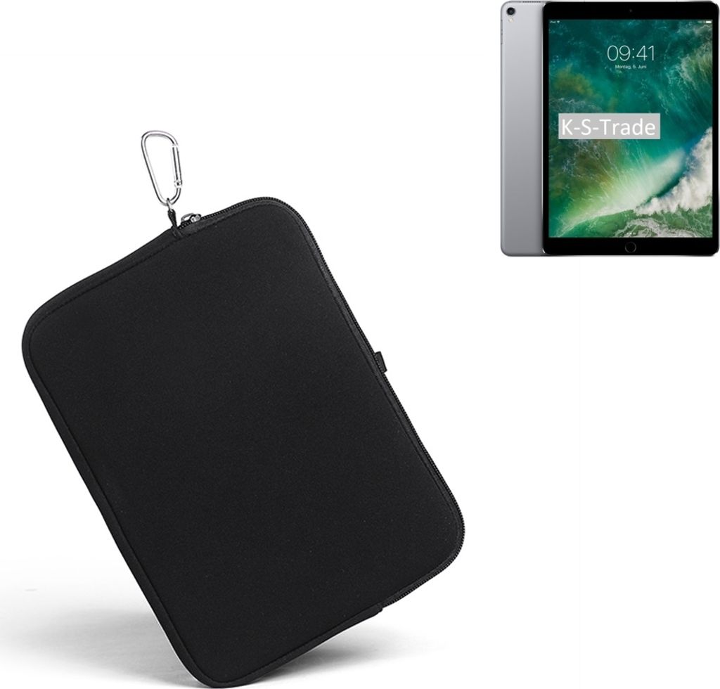 K-S-Trade Neopren Hülle kompatibel mit Apple iPad Pro 10,5 Zoll Schutz Hülle Neoprenhülle Tablet-Hülle Tabletcase Tablet Schutz Gürtel Tasche