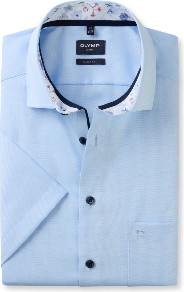 Olymp Hemd Modern Fit kurzarm hellblau