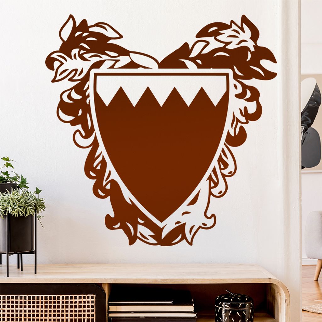 Bahrain Wappen Wandtattoo Wandaufkleber Wall Sticker - Dekoration, Küche, Wohnzimmer, Schlafzimmer, Badezimmer