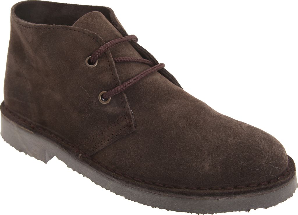 Roamers Uni Desert-Boots / Schnürschuhe / Halbschuhe, Wildleder DF112 (49,5 EU) (Dunkelbraun)