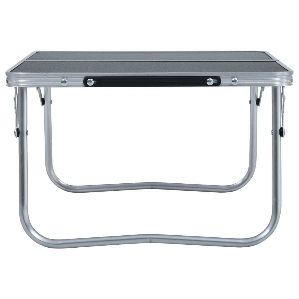 Möbel Klappbarer Campingtisch Grau Aluminium 60x40 cm Top3187779