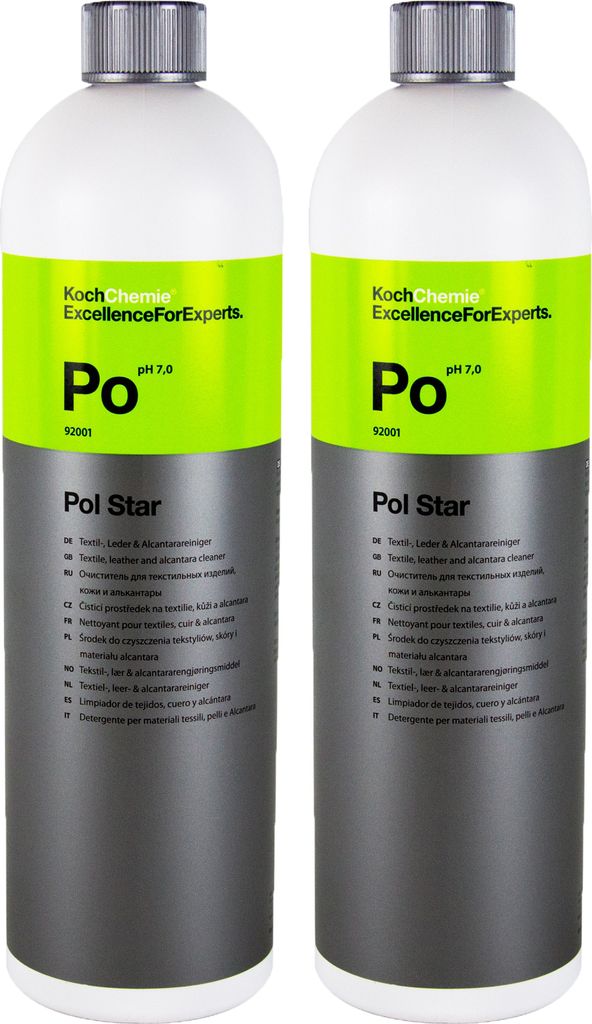 2x KOCH CHEMIE Po Pol Star Textilreiniger Lederreiniger Alcantarareiniger 1 L