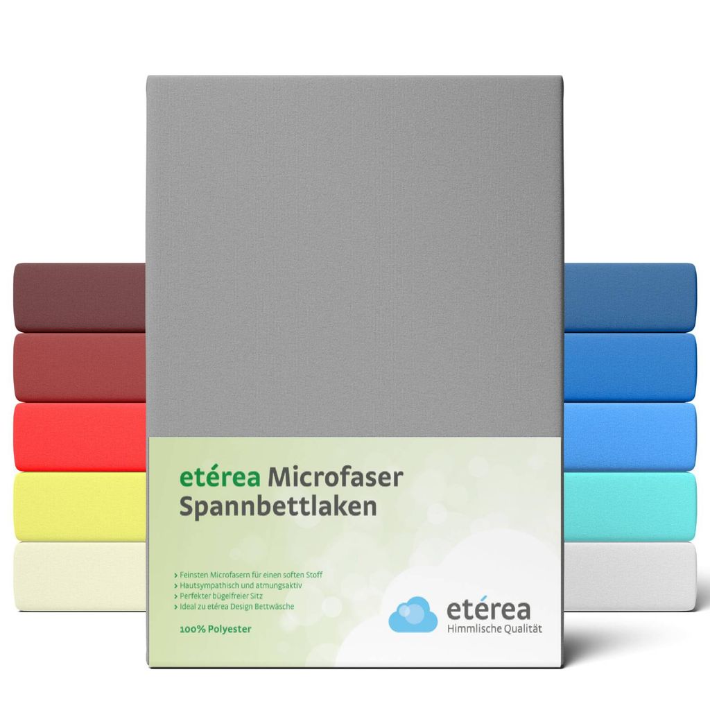 VBD-3 etérea Microfaser Spannbettlaken 140x200 - 160x200 cm Grau