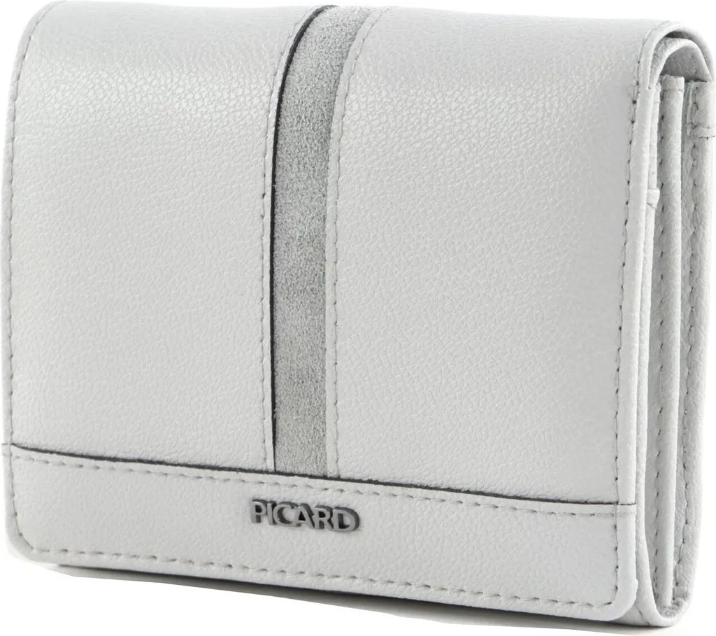 PICARD Cuir Porte-monnaie Marie 1 Flap Wallet Shark Gris avec Rabat Chic