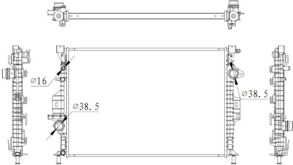 Radiateur NRF 550006 pour Kuga II - Remplacement OE 1786805 Qualité