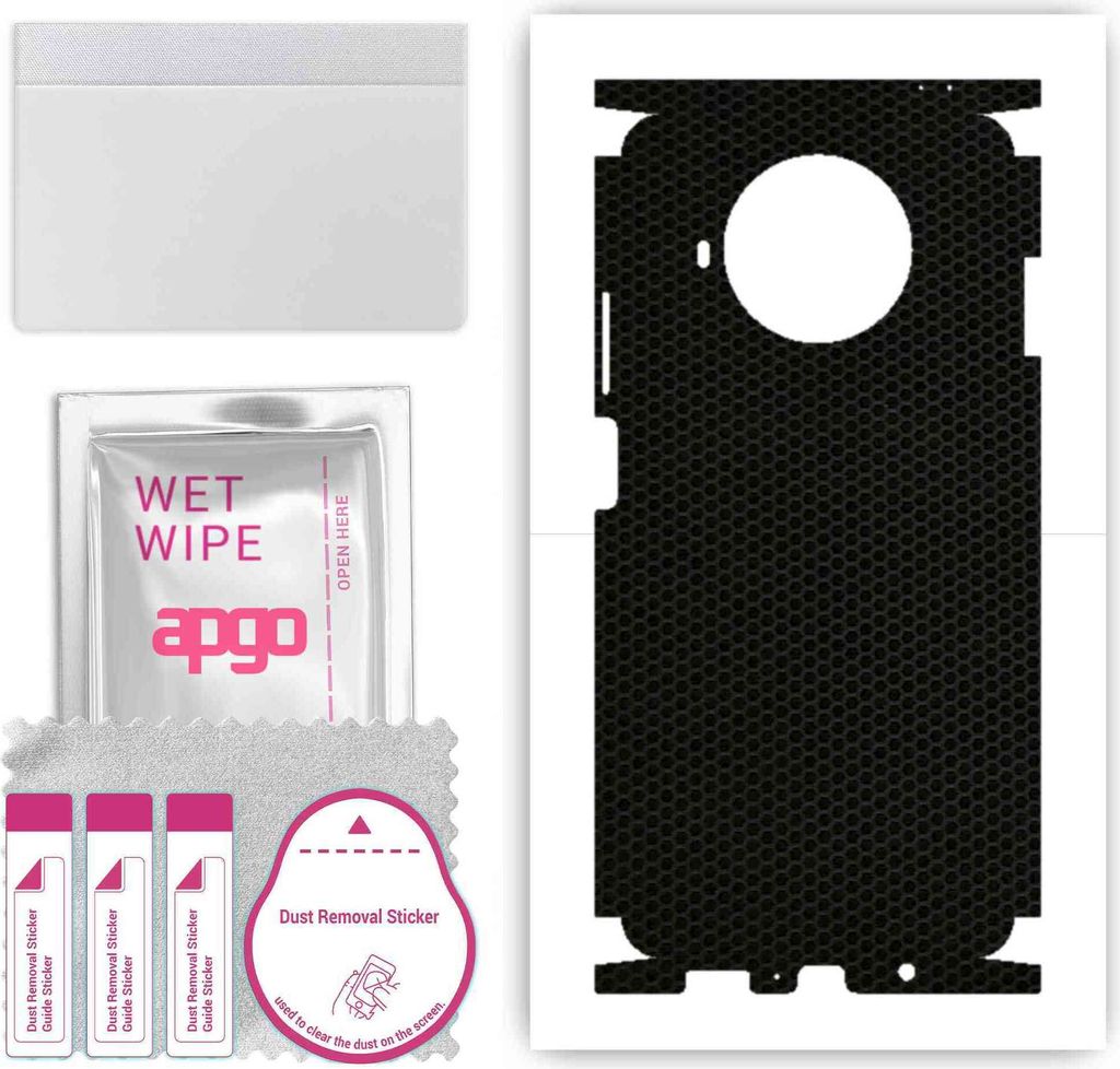 apgo Rückseite + Seiten Schutzfolie, Skin, kompatibel mit Xiaomi Redmi Note 9 Pro 5G, Hinten Displayschutzfolie aus Vinylfolie, kratzfest, einfach...