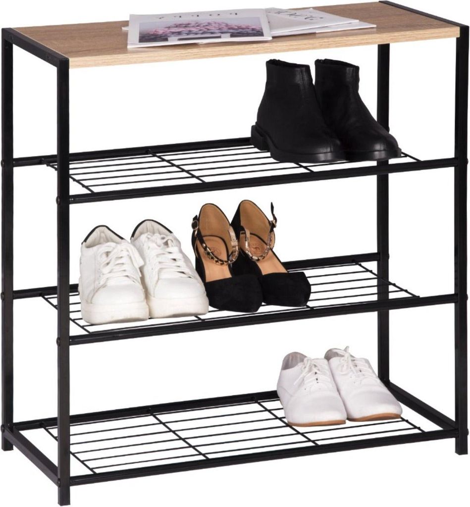 Bolt Edge Schuhregal – Schwarz – Vintage Design – 6-9 Paar – Für Flur oder Schlafzimmer