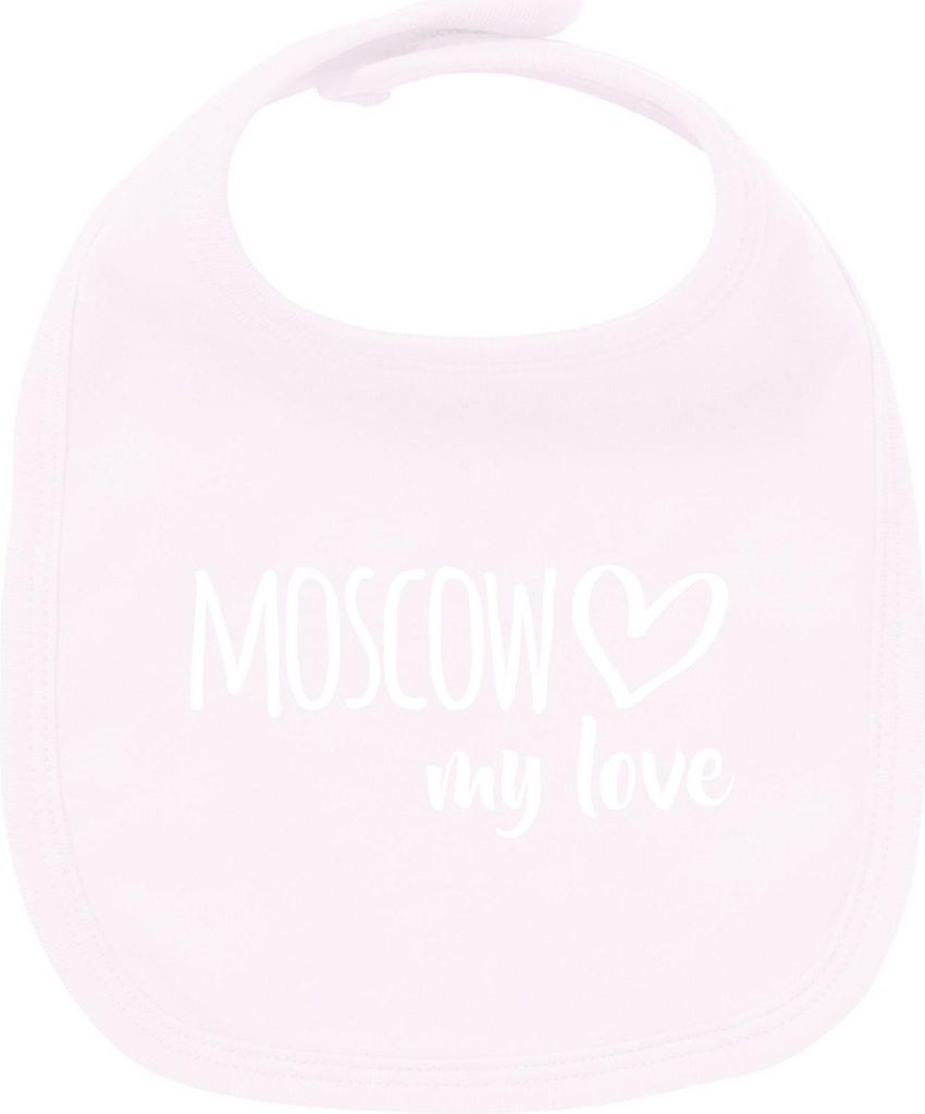 Huuraa Unisex Babylatz Moscow my love Geschenk Babypink Baumwolle Moscow Mitbringsel
