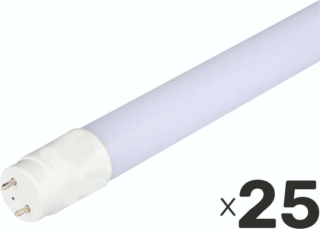 V-TAC LED-Röhre VT-1577, T8, G13, EEK: F, 20 W, 2100 lm, 3000 K, 1500 mm, 25 Stück
