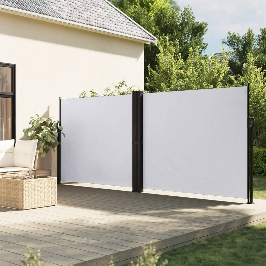 Maison Exclusive - Seitenmarkise Ausziehbar Weiß 160x1200 cm