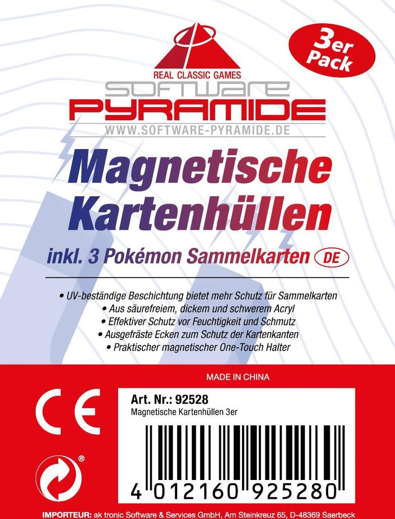 Software Pyramide Pokemon Kartenhüllen - 3er Set