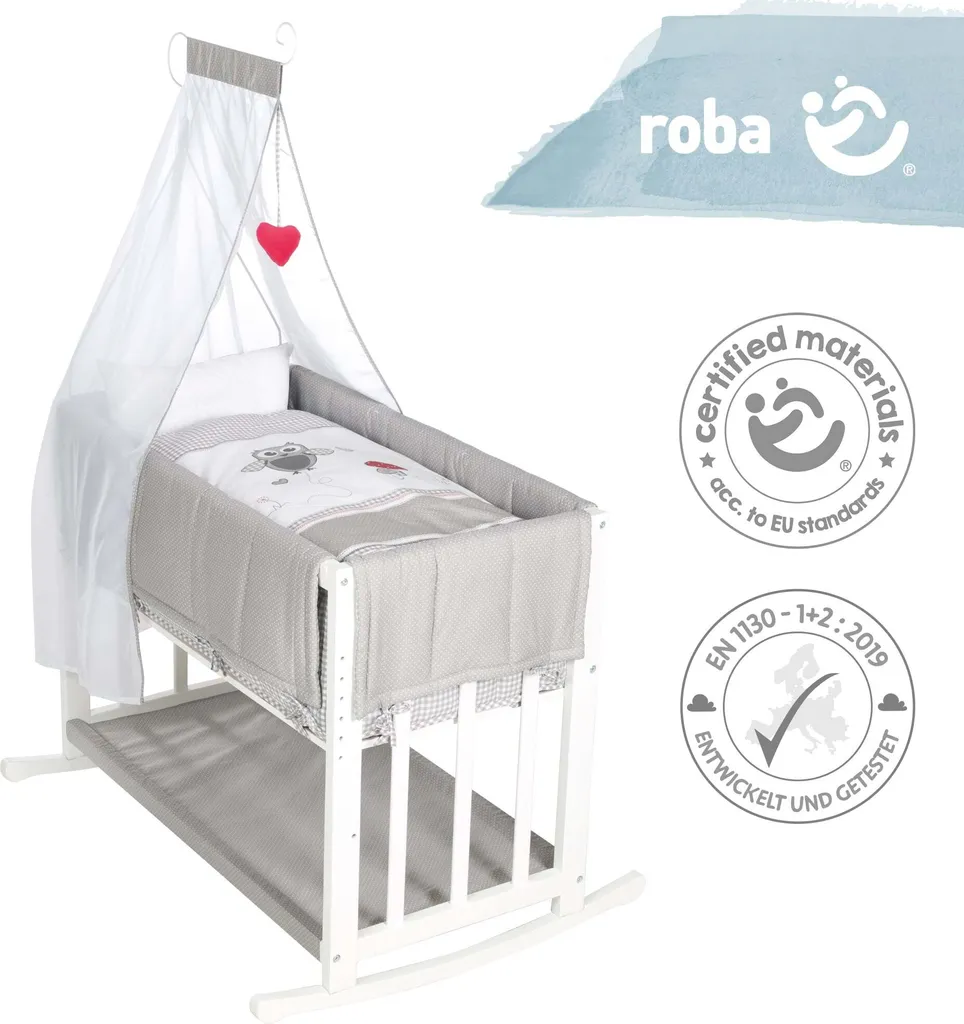 Lit 4 en 1 roba Adam & Eule - Lit d'appoint bébé blanc multifonction - 4