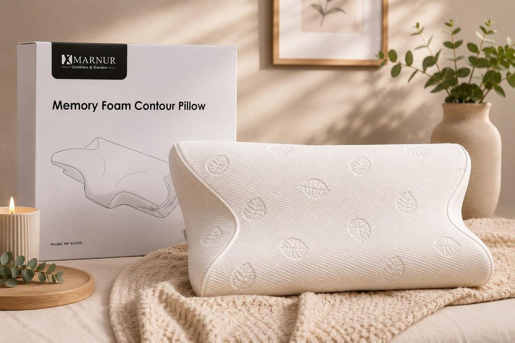 MARNUR Ergonomisches Memory Foam Nackenkissen 60 x 35 cm – Produktbild 