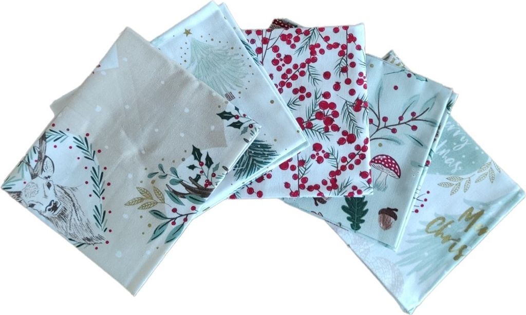 Fat Quarter Stoffpaket In The Forest 100% CO Stag, 5 Stücke á 45 x 55 cm (18 x 22 inch)
